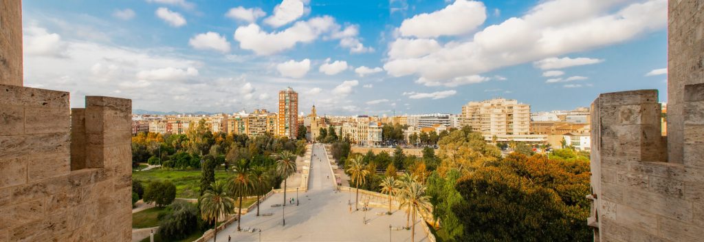 Het Turia park in Valencia, Spanje